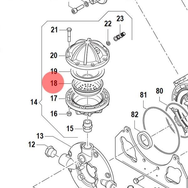 Суппорт диафрагмы Comet 0460 0036
