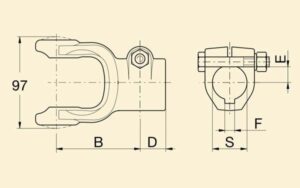Вилка кардана 5с д.30