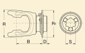 Вилка кардана 8с 1 3/4" Z20