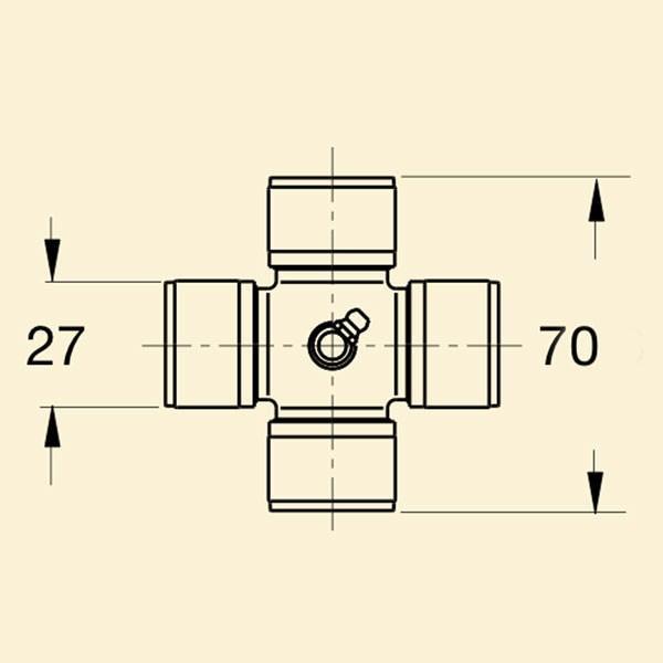Крестовина кардана 3с 27x70