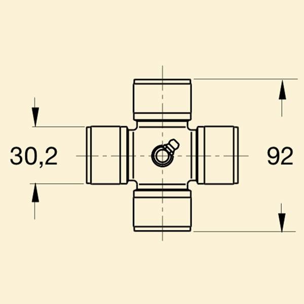 Крестовина кардана 6с 30,2x92